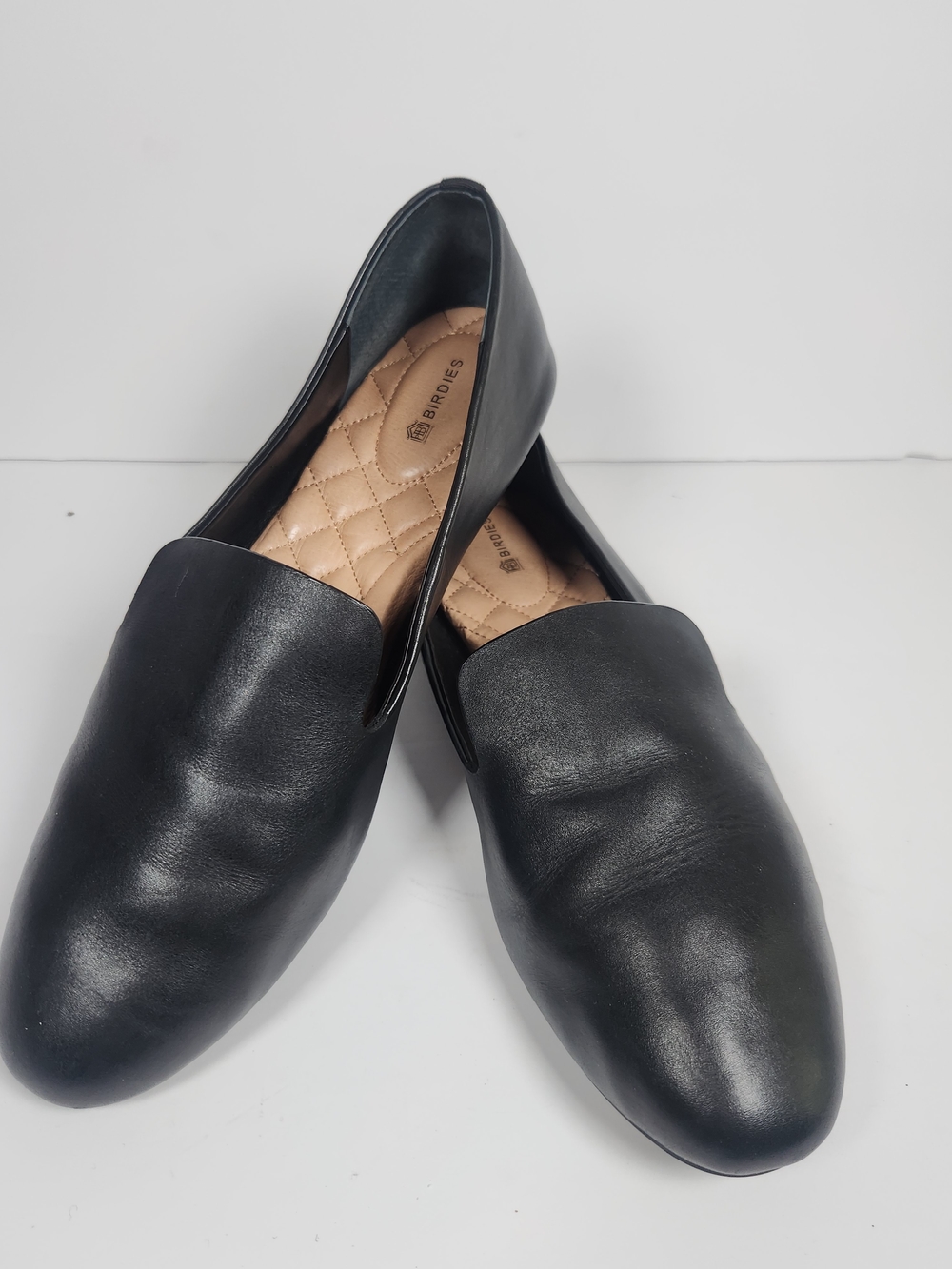 Birdies Black Leather Slip-On Women's Loafers Starling 11